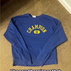 Champion Blue and Yellow Crewneck Sweatshirt